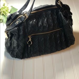 Cole Haan black soft quilt leather purse